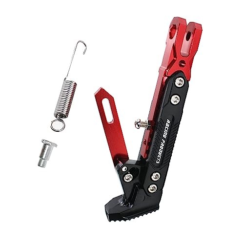 Motorcycle Universal Kickstand Adjustable Modified CNC Aluminum Alloy Red