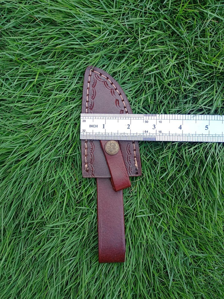 EDC Handmade 4”Fixed blade Leather Sheath / Holster / Case / vertical Knife