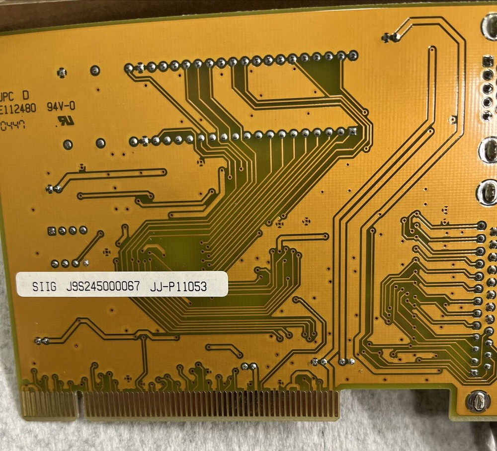 SIIG 16550 Fast Serial 16-Byte Buffer Board Ver. 1.0