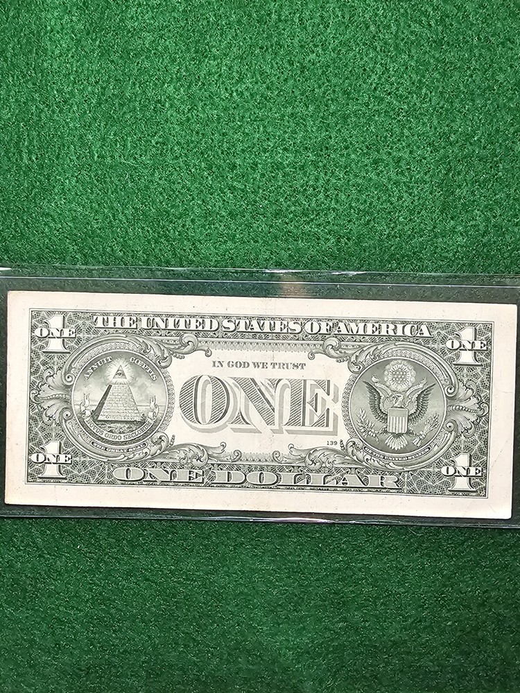 Fancy Serial Number $1 Dollar Trinary Bill C 19101019 E