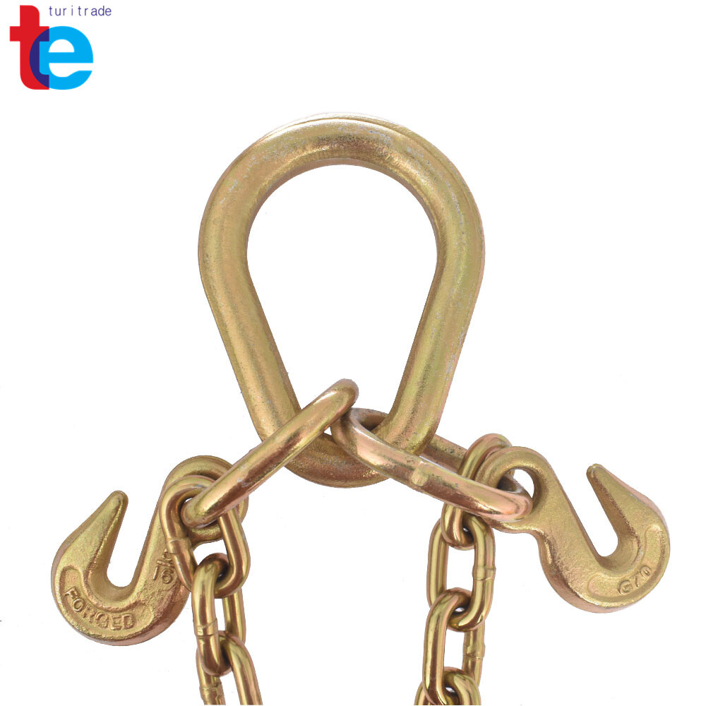 Tow Chain J-Hooks V-Chain Flatbed Truck Rollback Wrecker Carrier 5/16" X 2' G70