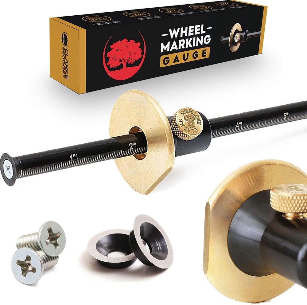 Lightweight Wood Marking Scriber with Retractable Closure & Replacement Cutters