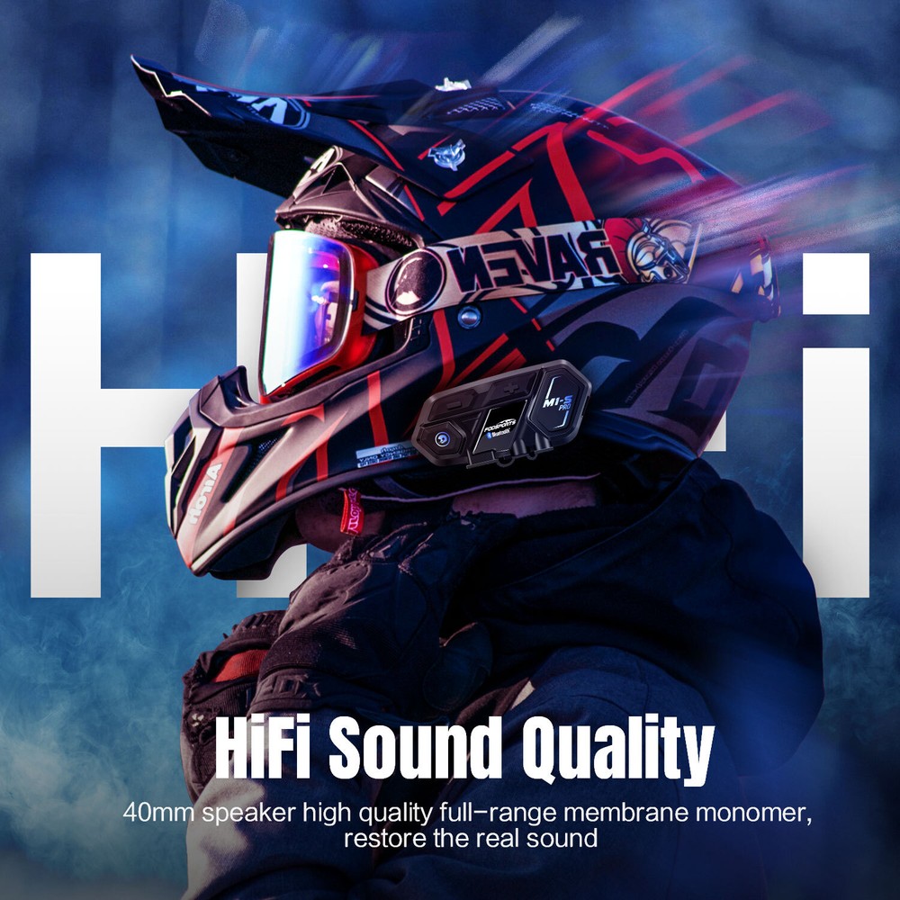 2 Pack M1-S Pro motorcycle bluetooth speaker system CVC+ENC Noise Reduction