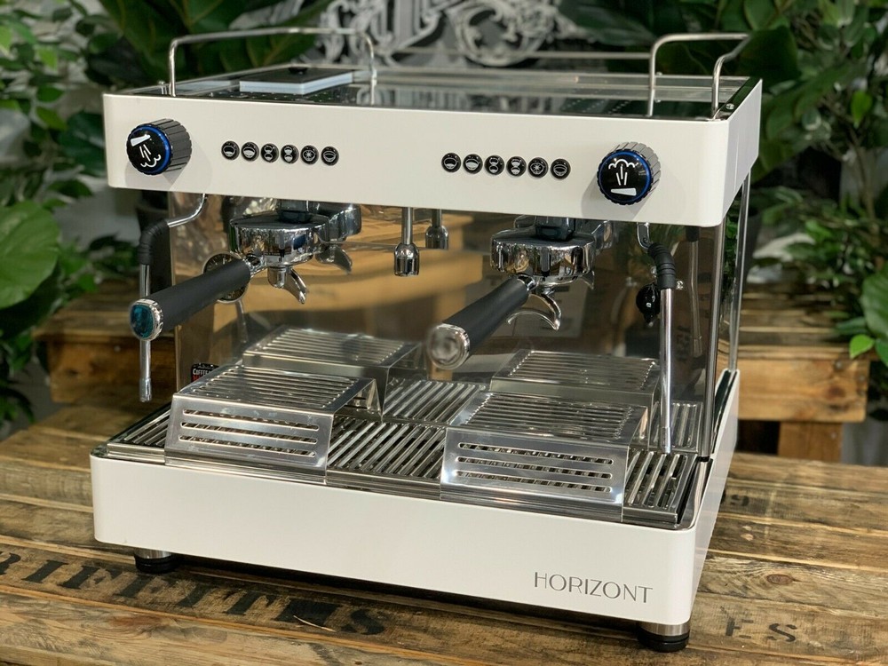 FUTURETE HORIZONT COMPACT 2 GROUP NEW WHITE TANKED ESPRESSO COFFEE MACHINE CAFE