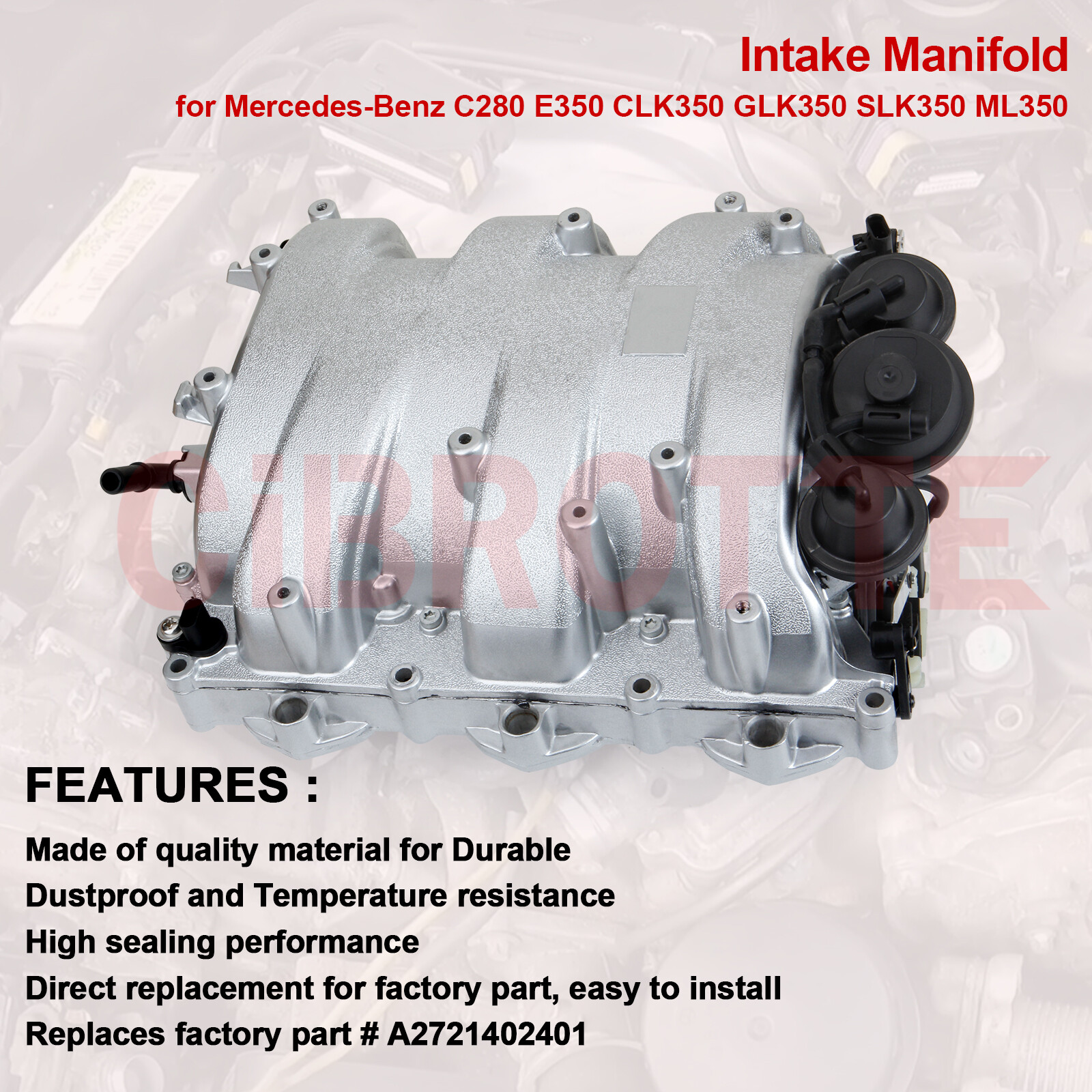 Intake Manifold Assembly for Mercedes-Benz C280 E350 CLK350 GLK350 SLK350 ML350