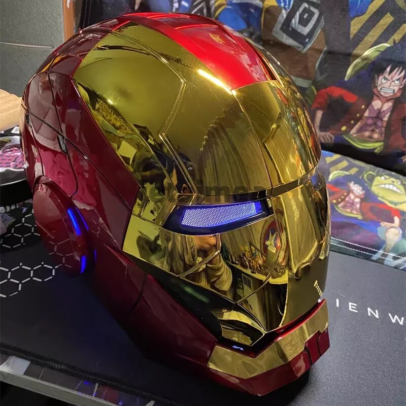 US! Iron Man Gold Mask Cosplay AUTOKING MK5 1:1 Helmet Wearable Voice-control