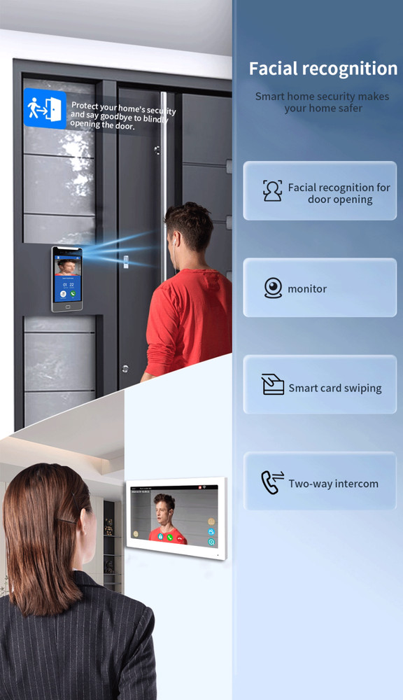 1-32 Unit Video Intercom with Face Recognition & Access Control, Apartment Door