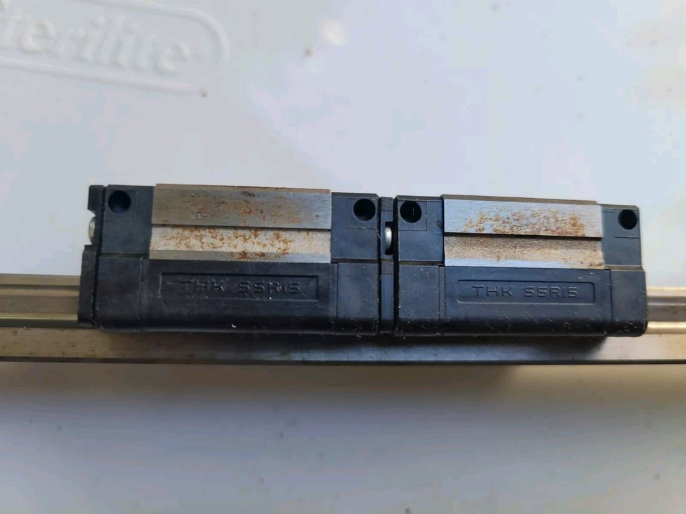 THK SHS15 13” Linear Guide Rail 2-Block Unit (Used)