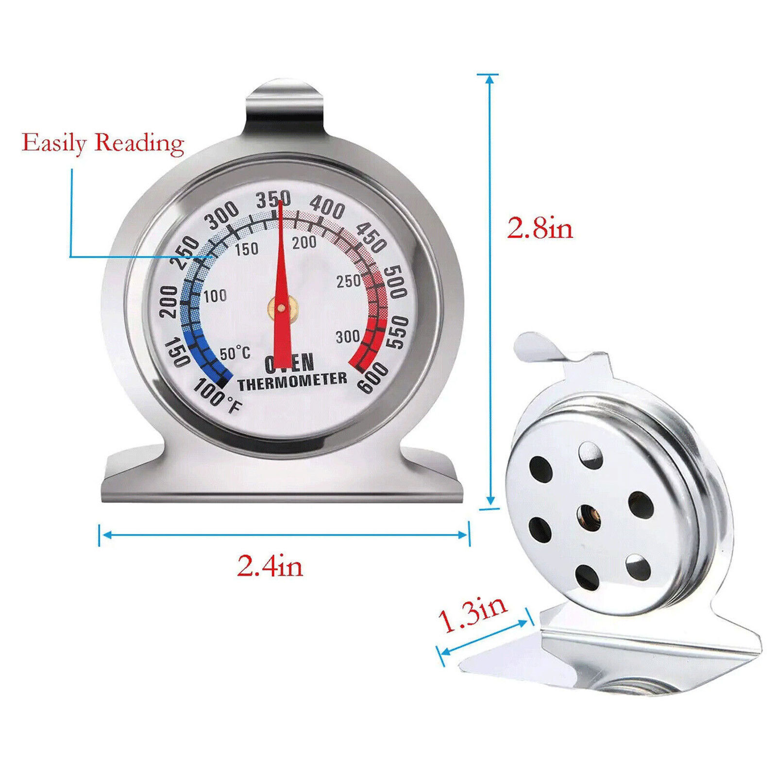 Oven Thermometer Stainless Steel Classic Stand Up Food Meat Temperature Gauge5-1