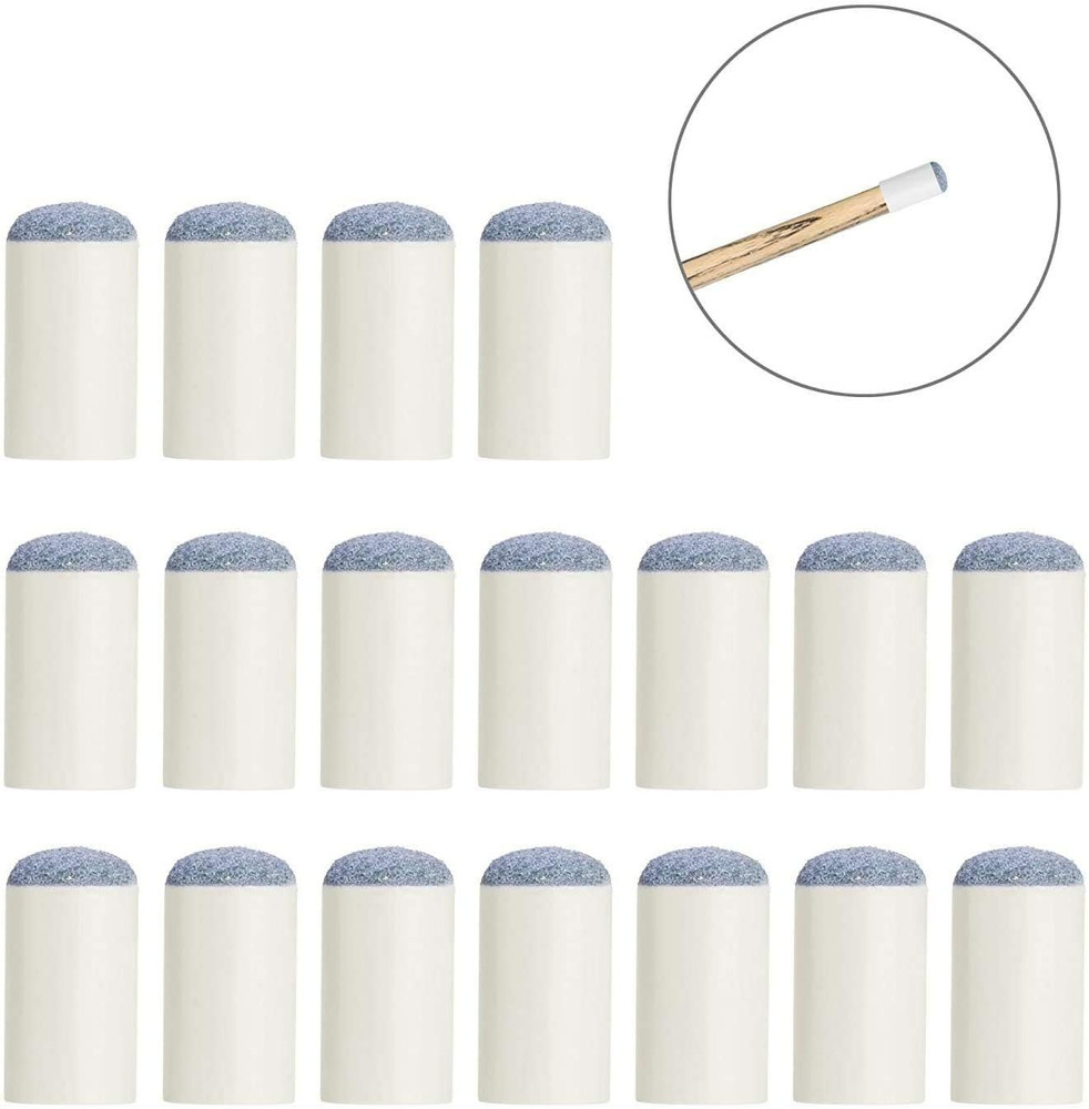 20Pcs Replacements Slip-On Pool Billiard Cue Tips,13Mm