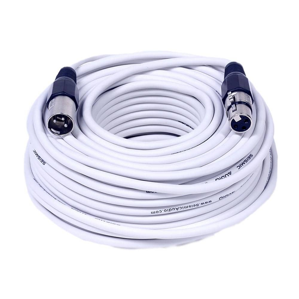 SAXLX100 White 100ft XLR Microphone Cable