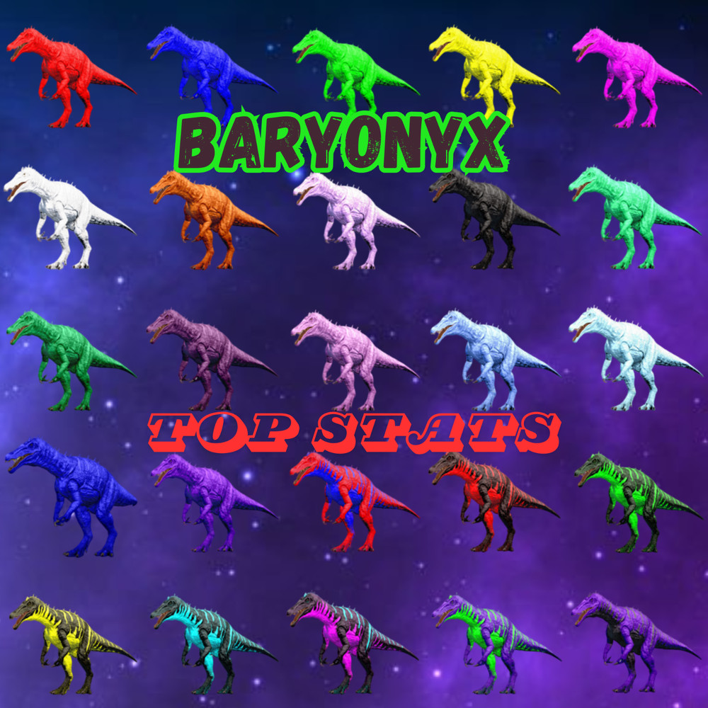 Ark Survival Ascended PVE Baryonyx TOP STATS