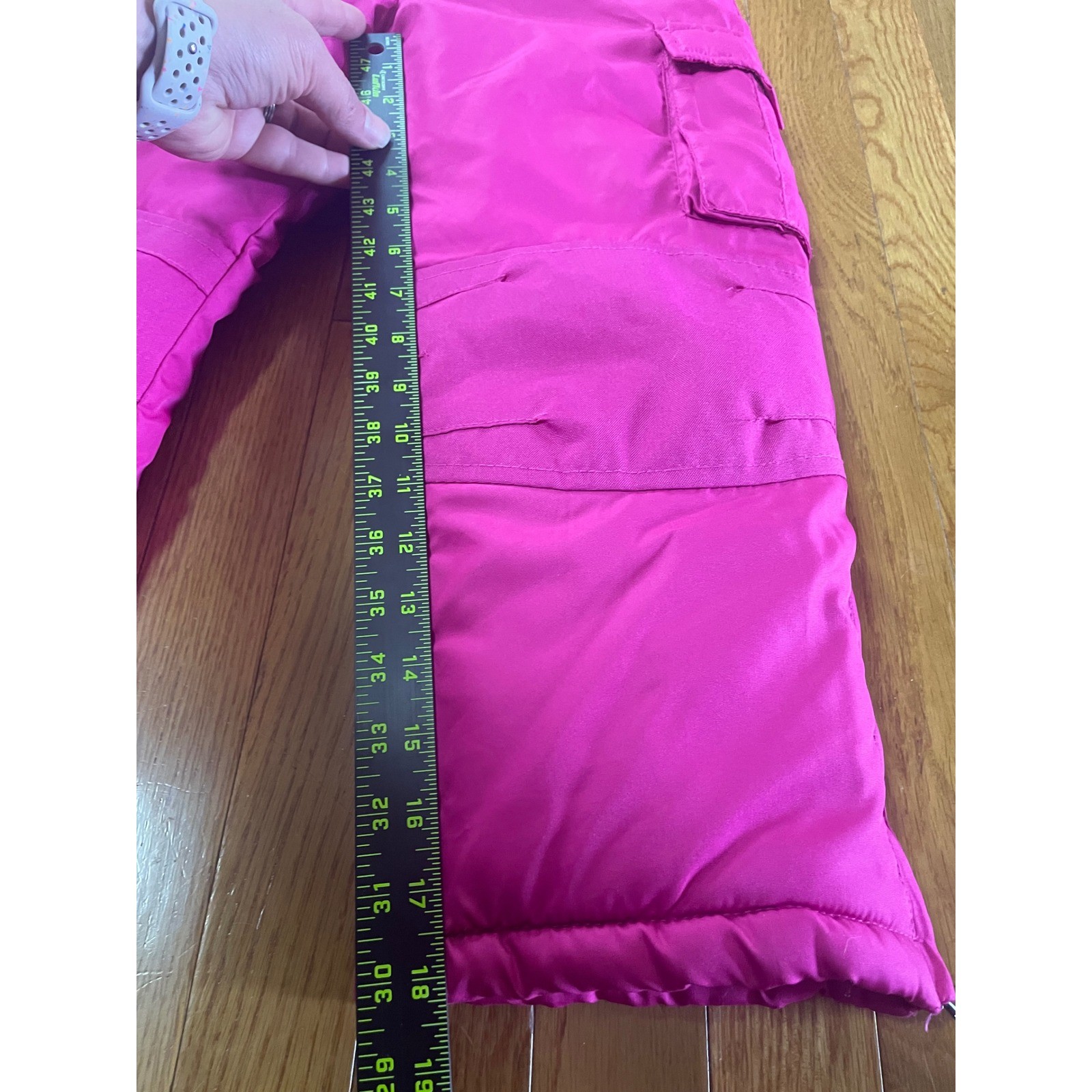Cherokee Kids Pink Insulated Snow Pants Cargo Pockets Size 5/6