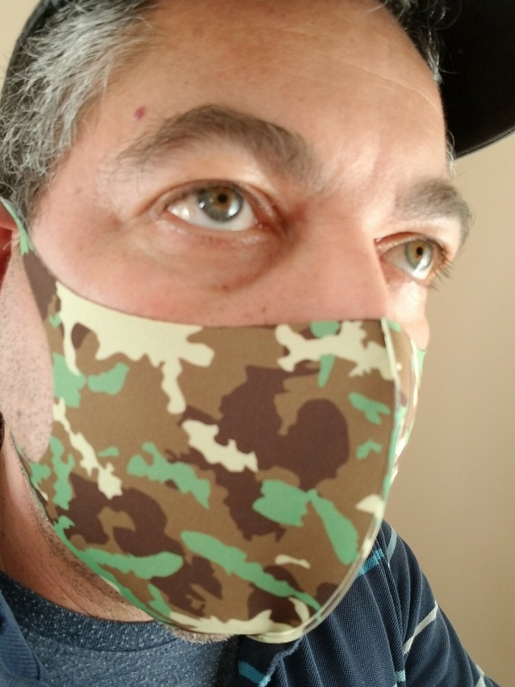 3 Face mask reusable 2 Blacks 1 Camouflage