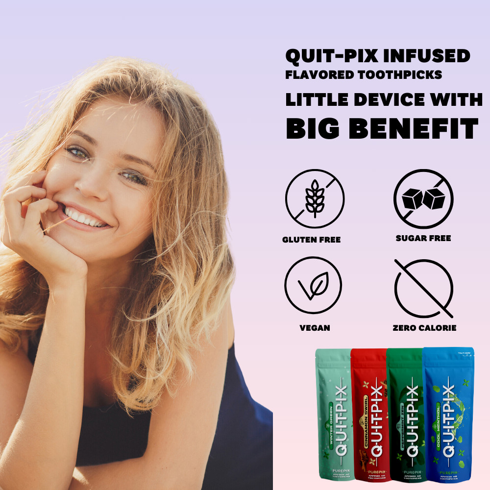 QuitPix to Help Quit Smoking Extra Thick Boosting Flavored Toothpicks 1 Pack
