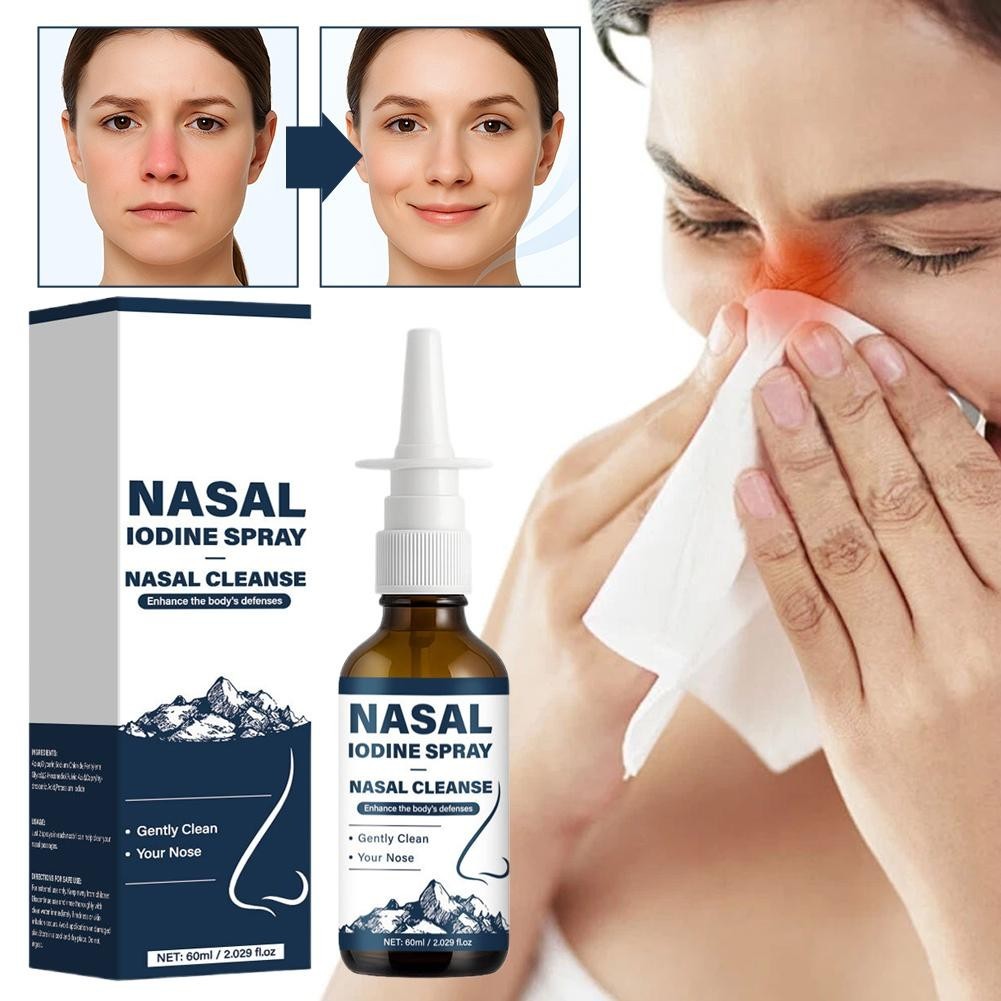 2X Iodine Nasal Spray,Nasal Iodine – NasalsCleanse Refreshes Your NasalsPassages