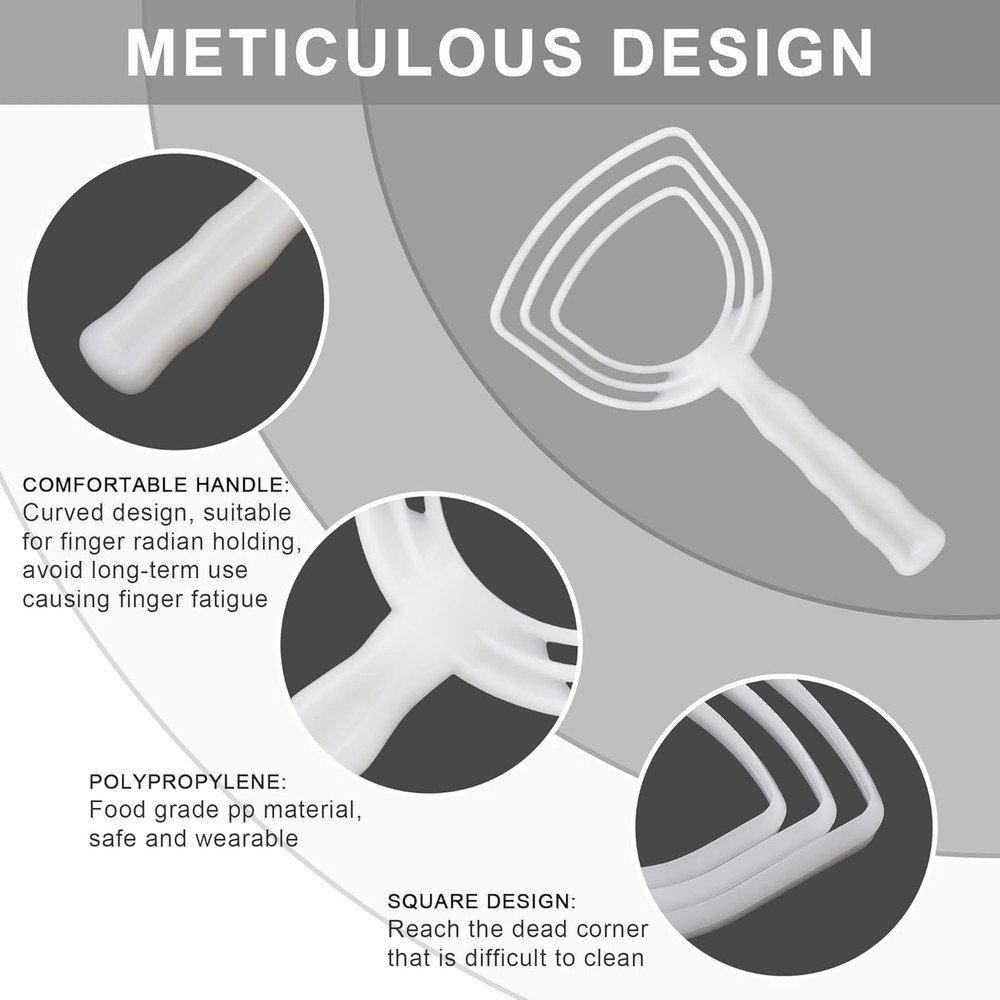 BOLEX Professional Bone Dust Scraper, Square Meat Scraper,White Poly Scraper Bon