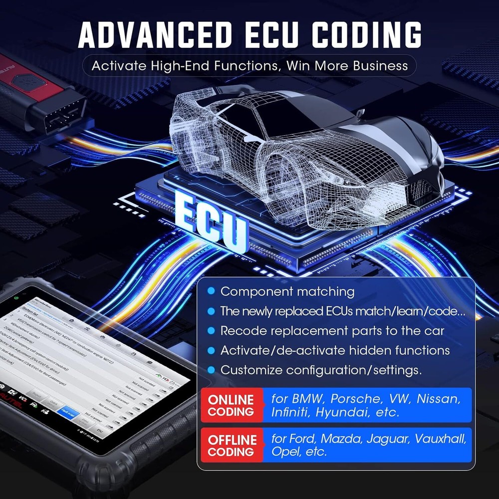 2025 New Autel MaxiCom MK906 Pro MS906 PRO Coding Full System Diagnostic Scanner