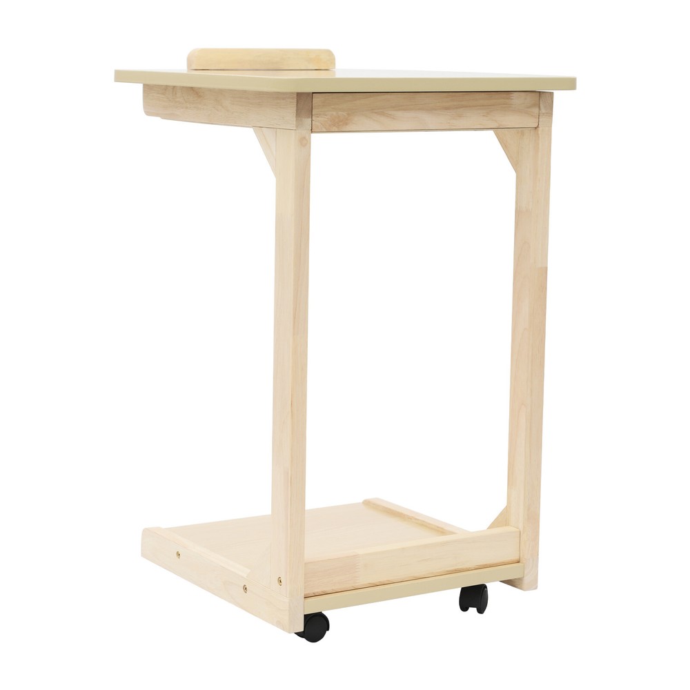 C Shaped Table C Table With Wheels Couch Table Modern Wood C Shaped Side Table