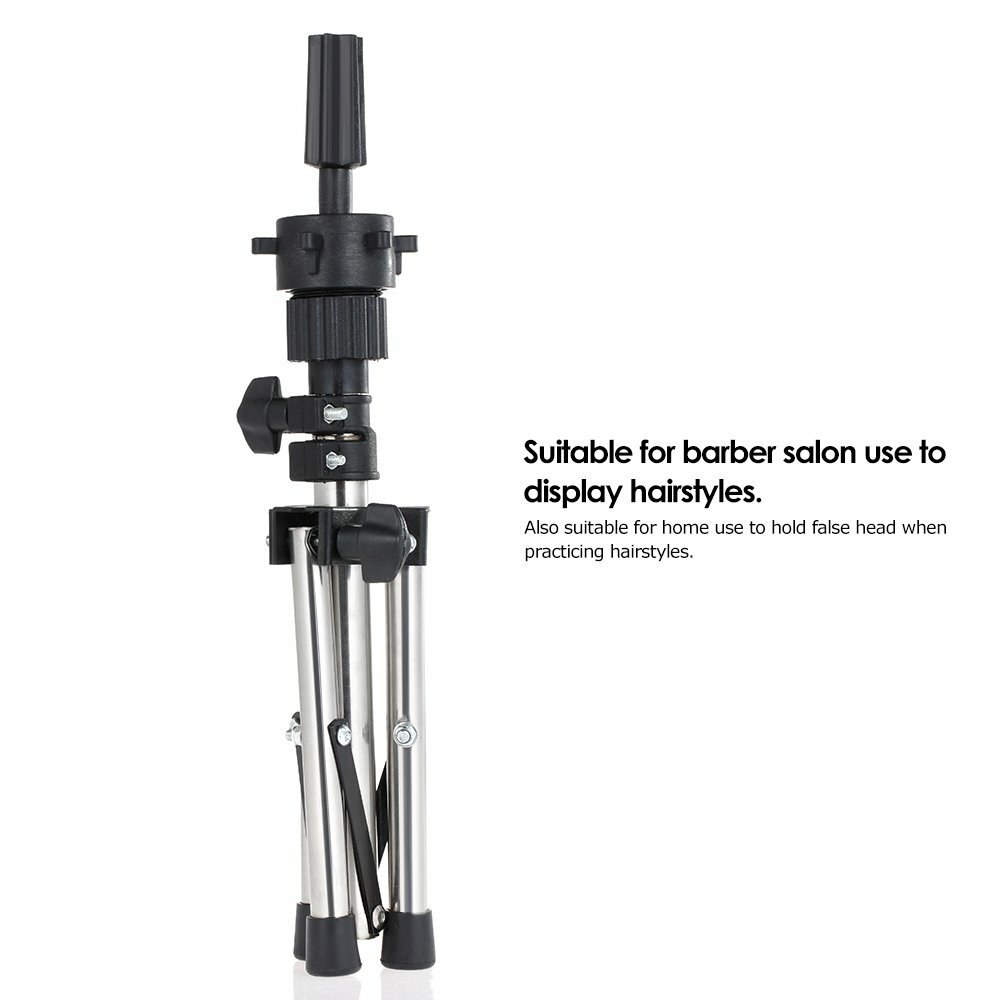 Portable Wig Mannequin Head Wig Model Bracket Holder Adjustable Tripod Stand USA