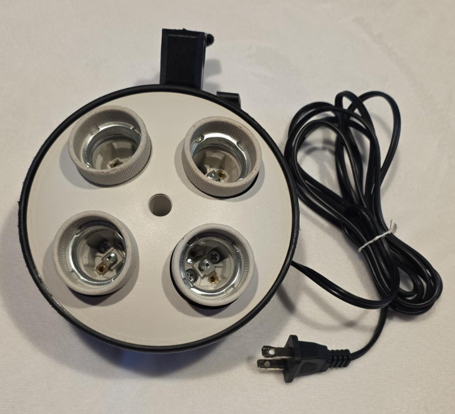 LS Photo Studio 4-Socket Light Head E27 Mount for Photography Video Lighting