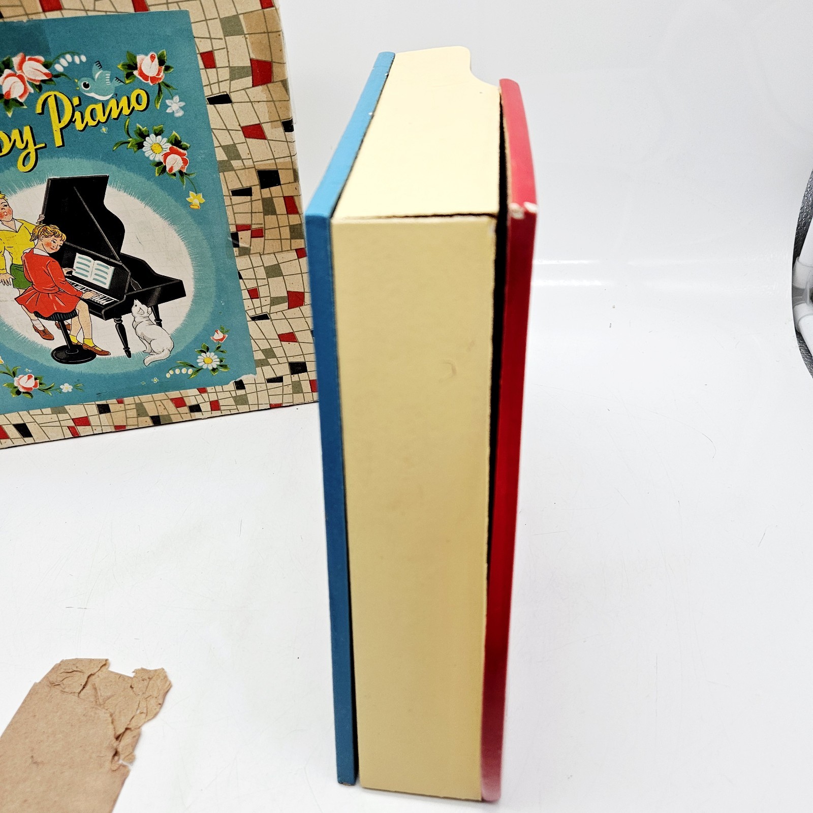 Antique Red Baby Piano Toy Made in Japan Art 1007/4029 10 Key in Original Box