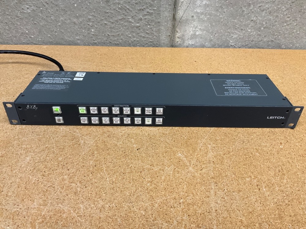 Leitch RCP-8X8P 1RU Remote 8x8p Programmable Push Button Panel