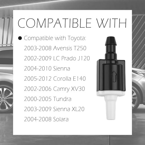 2PCS Windshield Washer Check Valve,Windshield Washer Nozzle Check Valve