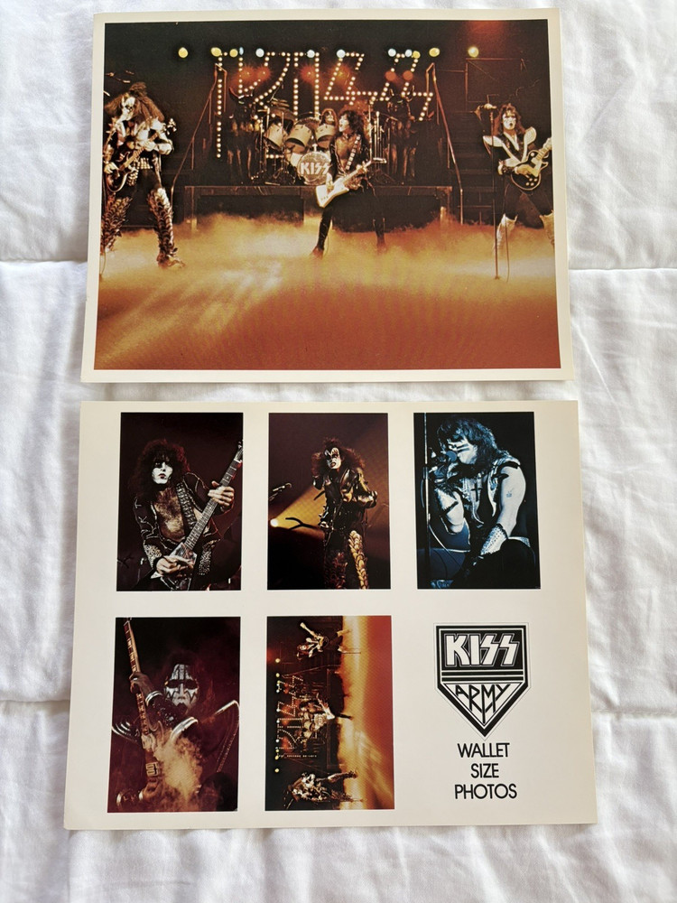 Vintage Original 1976 KISS Army Membership Kit Photos and Newsletters