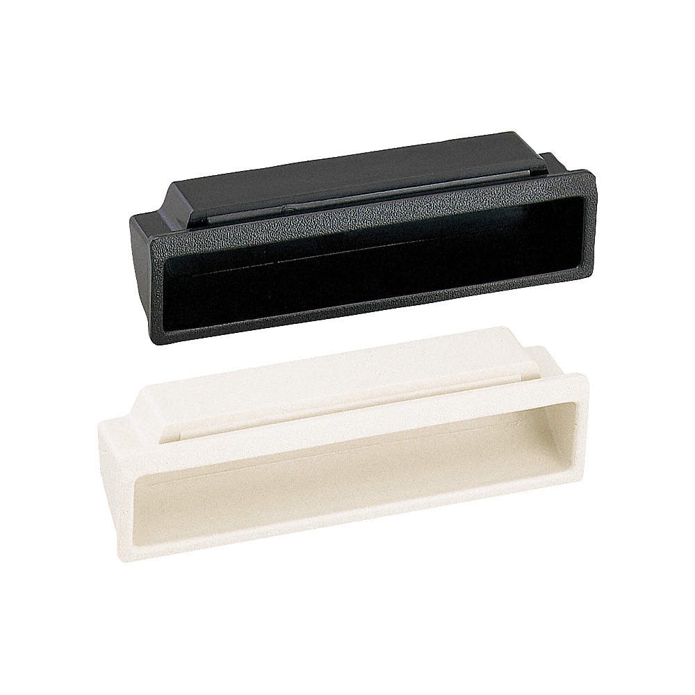 SUGATSUNE ATS-100-B Recessed Pull Handle, Black, Plastic 4WRG9