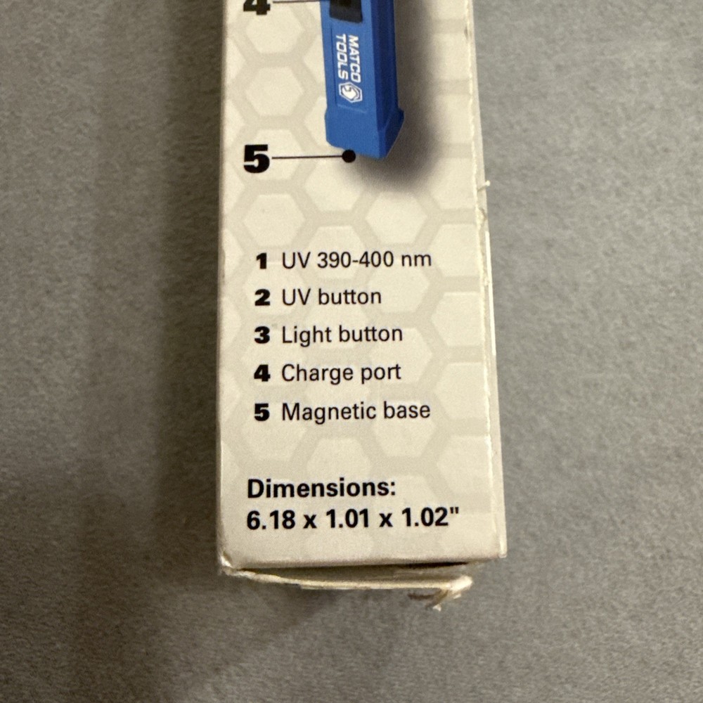 Matco Tools Slim Rechargeable Light With UV - SFL500