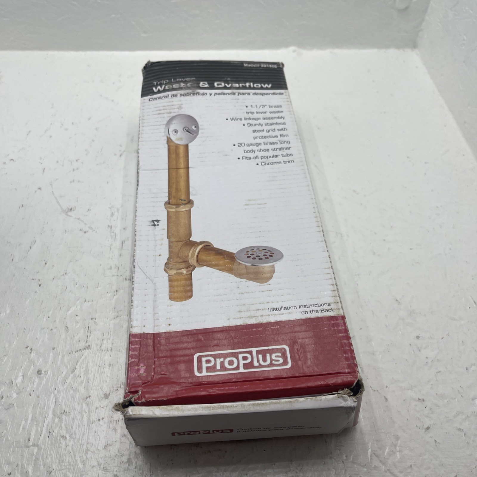 Proplus BD1520 Trip Lever Waste and Overflow 20 Gauge Brass Finish