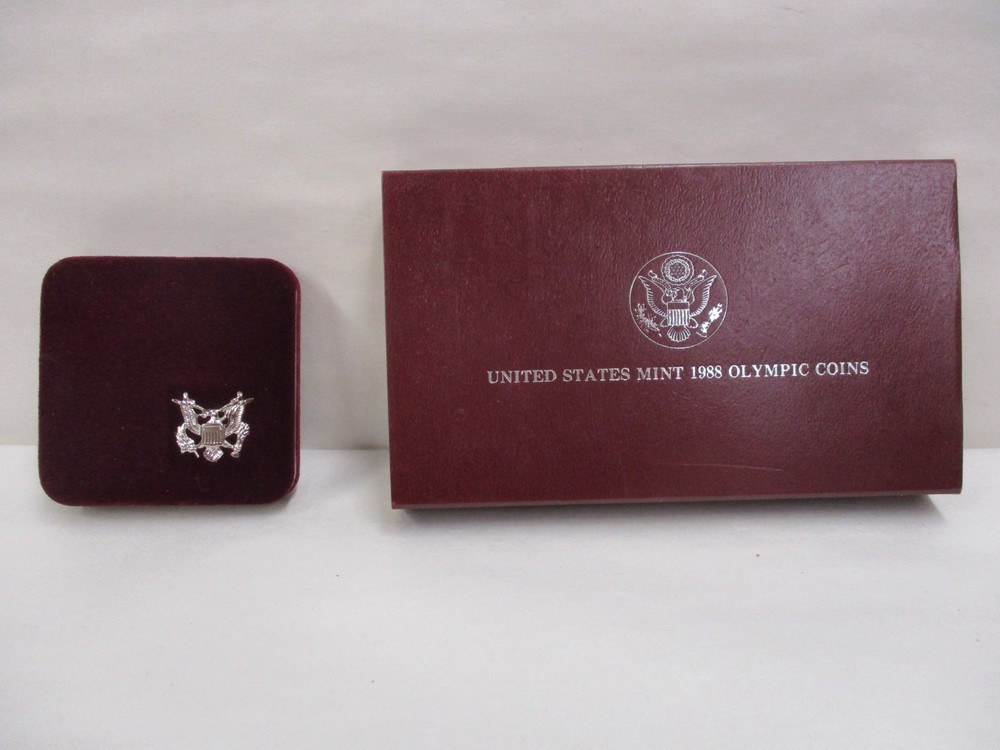 EMPTY BOX For Uncirculated 1988 US Olympic Silver Dollar Coin