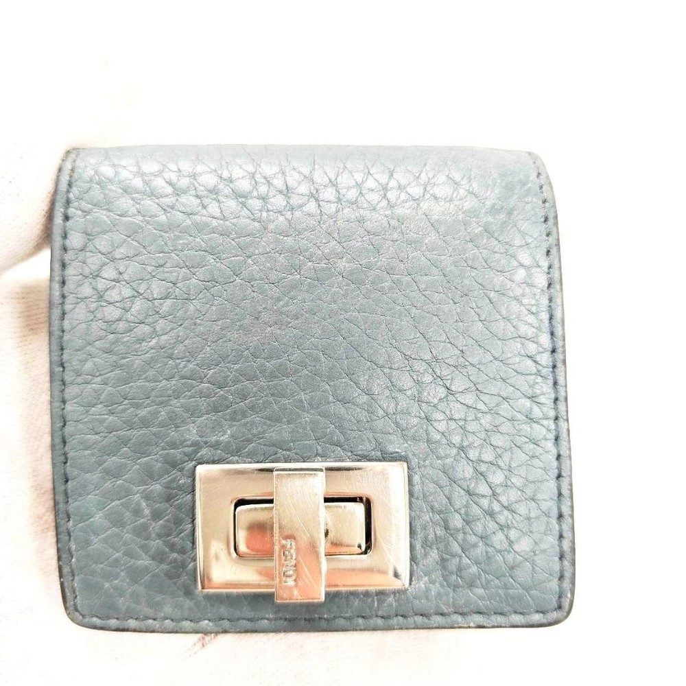 FENDI Peekaboo Coin Case Gray