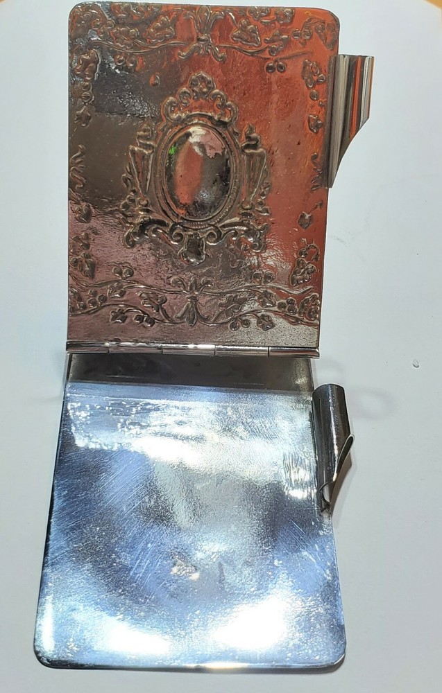 Large Vintage Sterling Silver Notepad Holder PL4