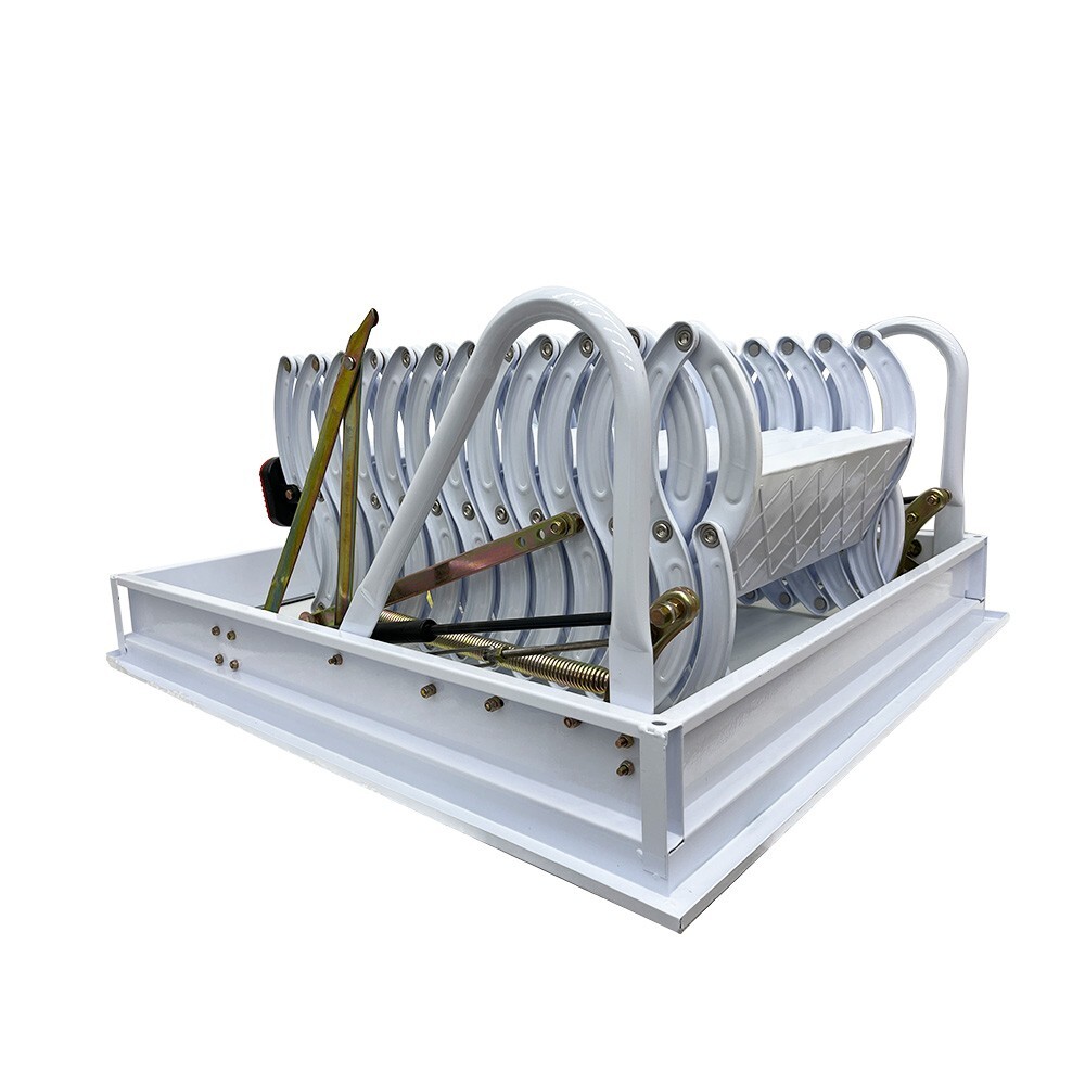 Pull-down Ceiling Folding Stairs White Retractable Loft Attic Stairs 31.5x35''