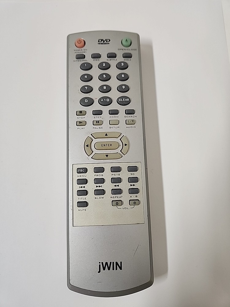jWIN JD-VD509 DVD Remote Control - Tested & Working