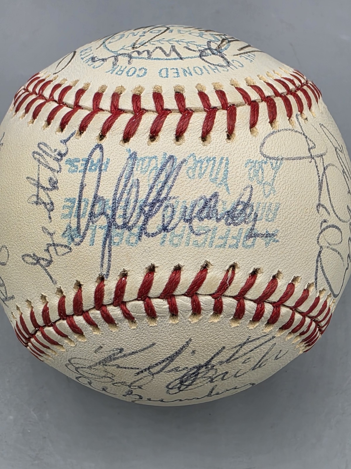 1975 Baltimore Orioles Team Autographed Baseball, 27 Signatures, Brooks Robinson