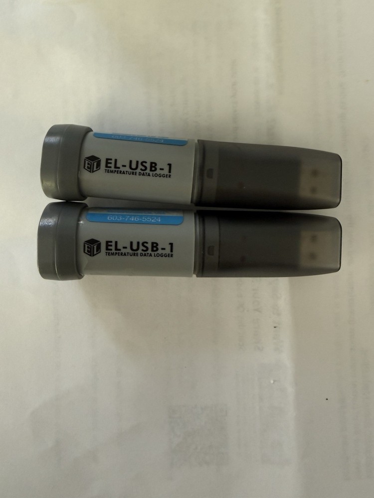 2 Lascar EL-USB-1 Temperature Data Logger with USB GUC