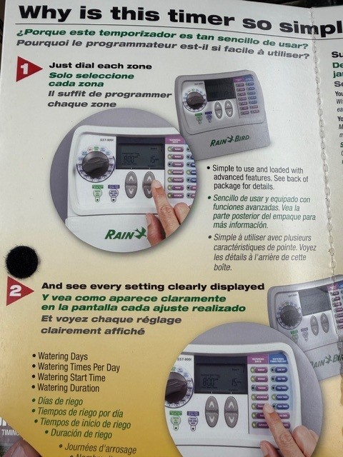 Rain Bird Irrigation Timer - up to 9 valves