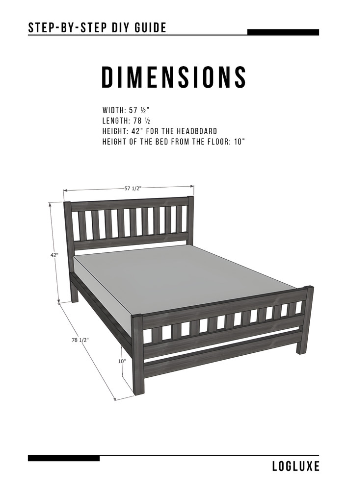 DIY FULL PLATFORM BED PLAN - Step-by-Step Build Guide - ft/in