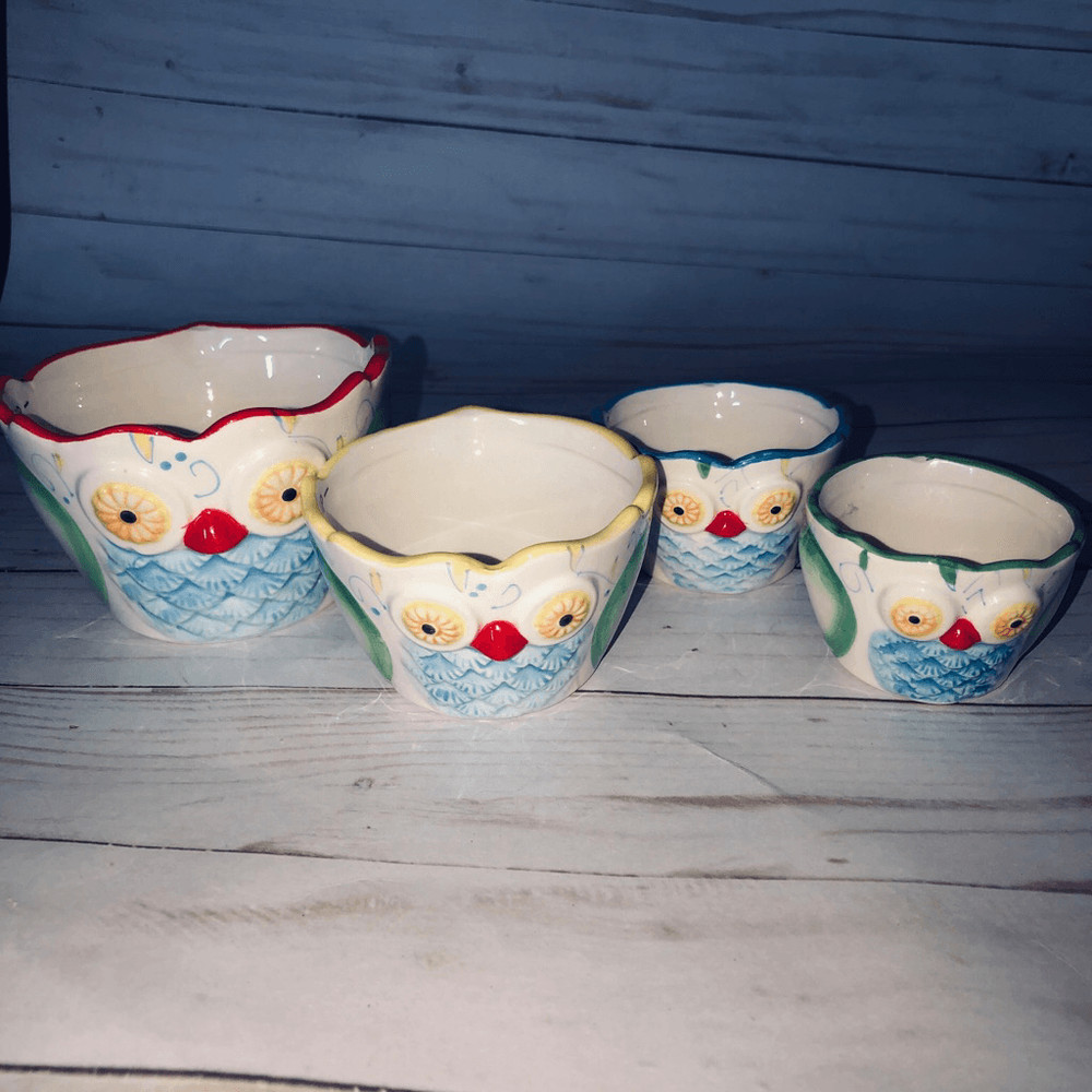 Francesca ceramic measuring cups hand painted