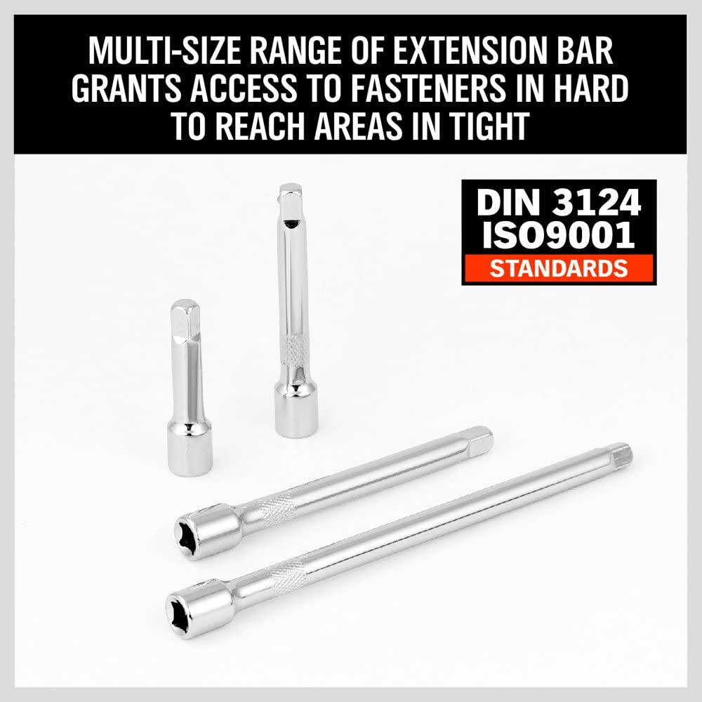 1/4" Socket Extension Set - 4PCS Drive Socket Quarter Inch Extension Bar Set 2"