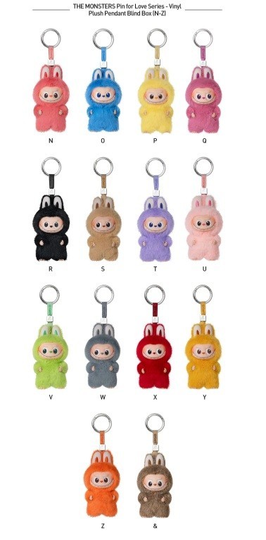 NEW & UNOPENED-  THE MONSTERS Labubu – Pin For Love  (Letters N–Z)