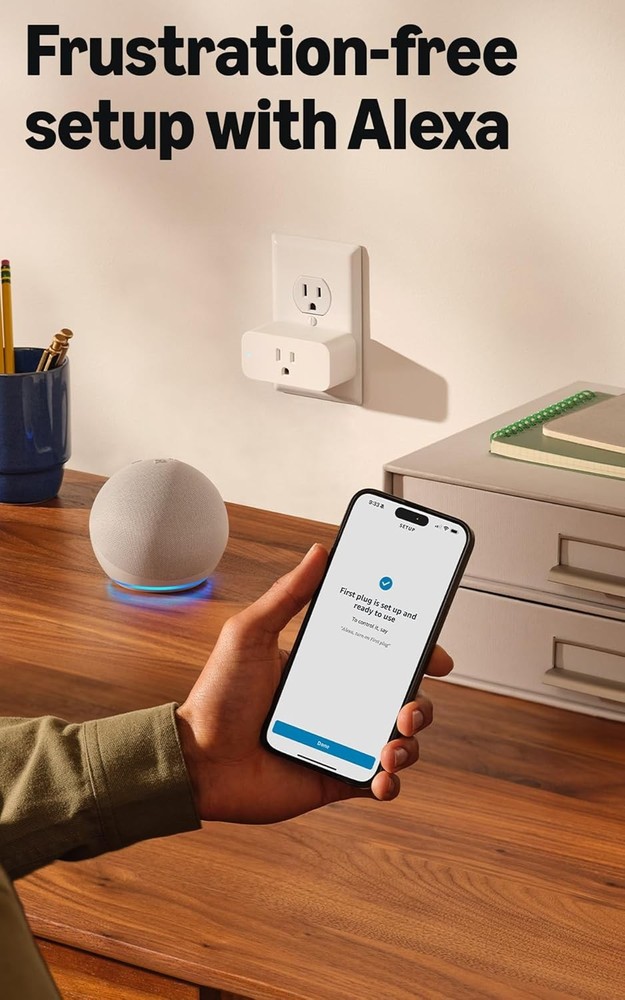 Amazon Smart Plug, Works with Alexa, Easy Setup for Smart Home Integration