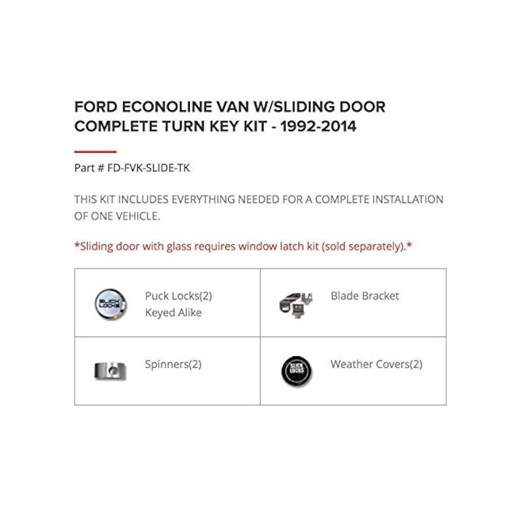 Universal Sliding Door Security, Locks, Spinners & Weather Protection Kit