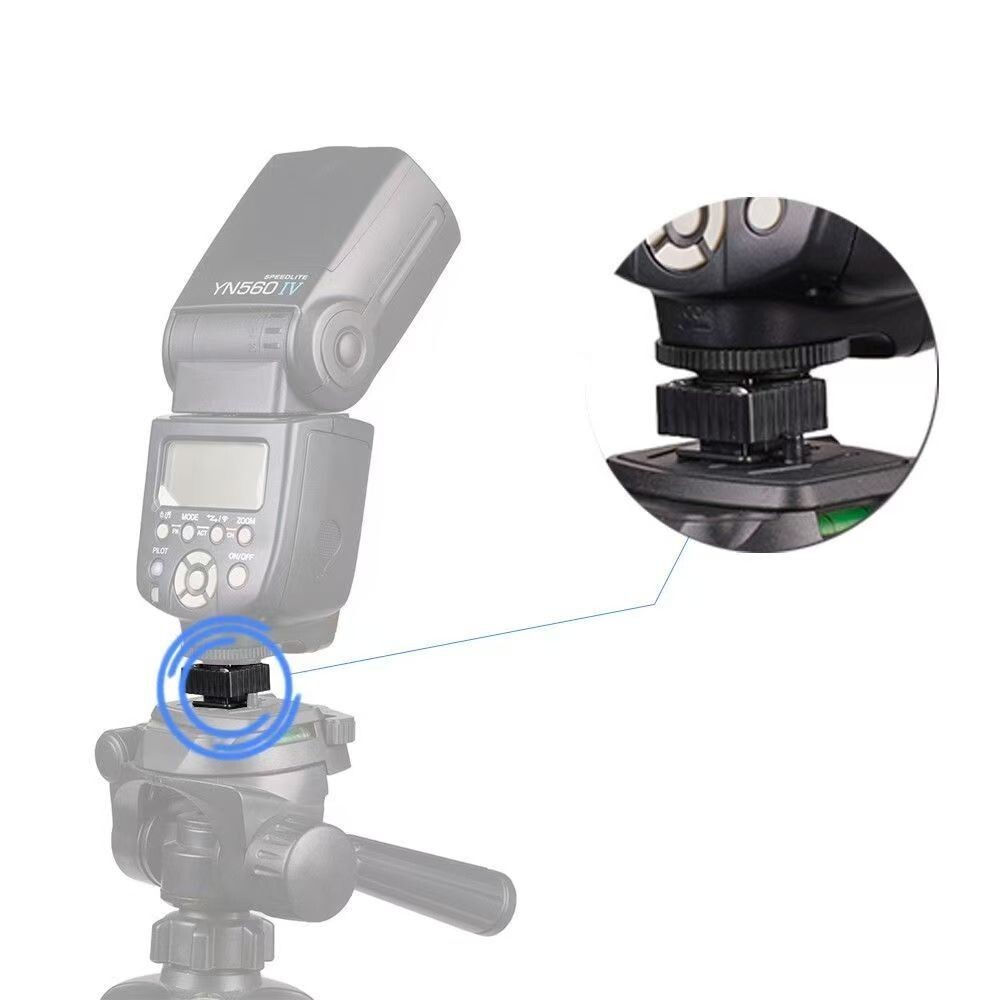 Flash shoe socket SC-6 adapter light base hot shoe mount with 1/4mount