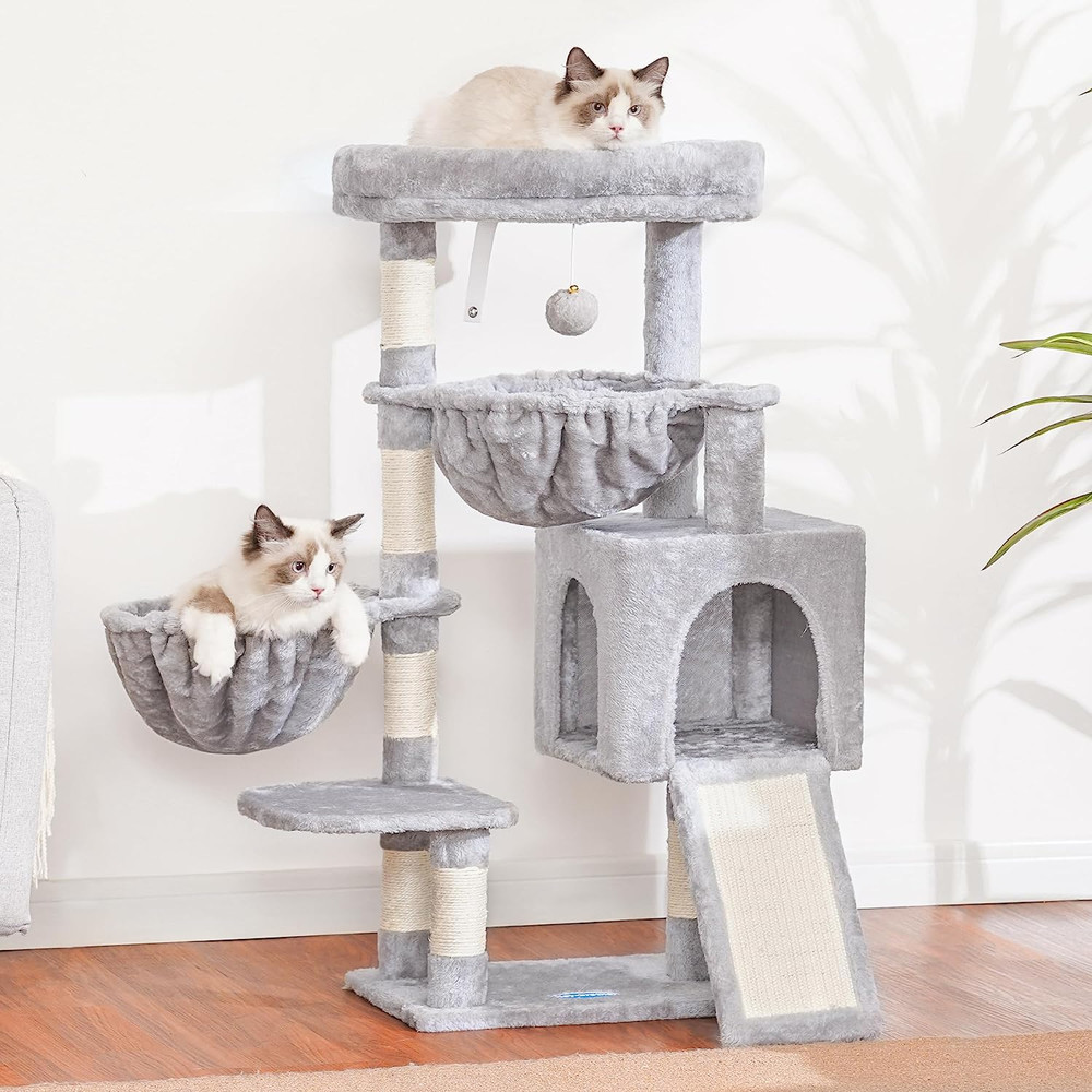 35.4" Cat Tree Tower Condo House Large Scratching Post Activity Center Playing