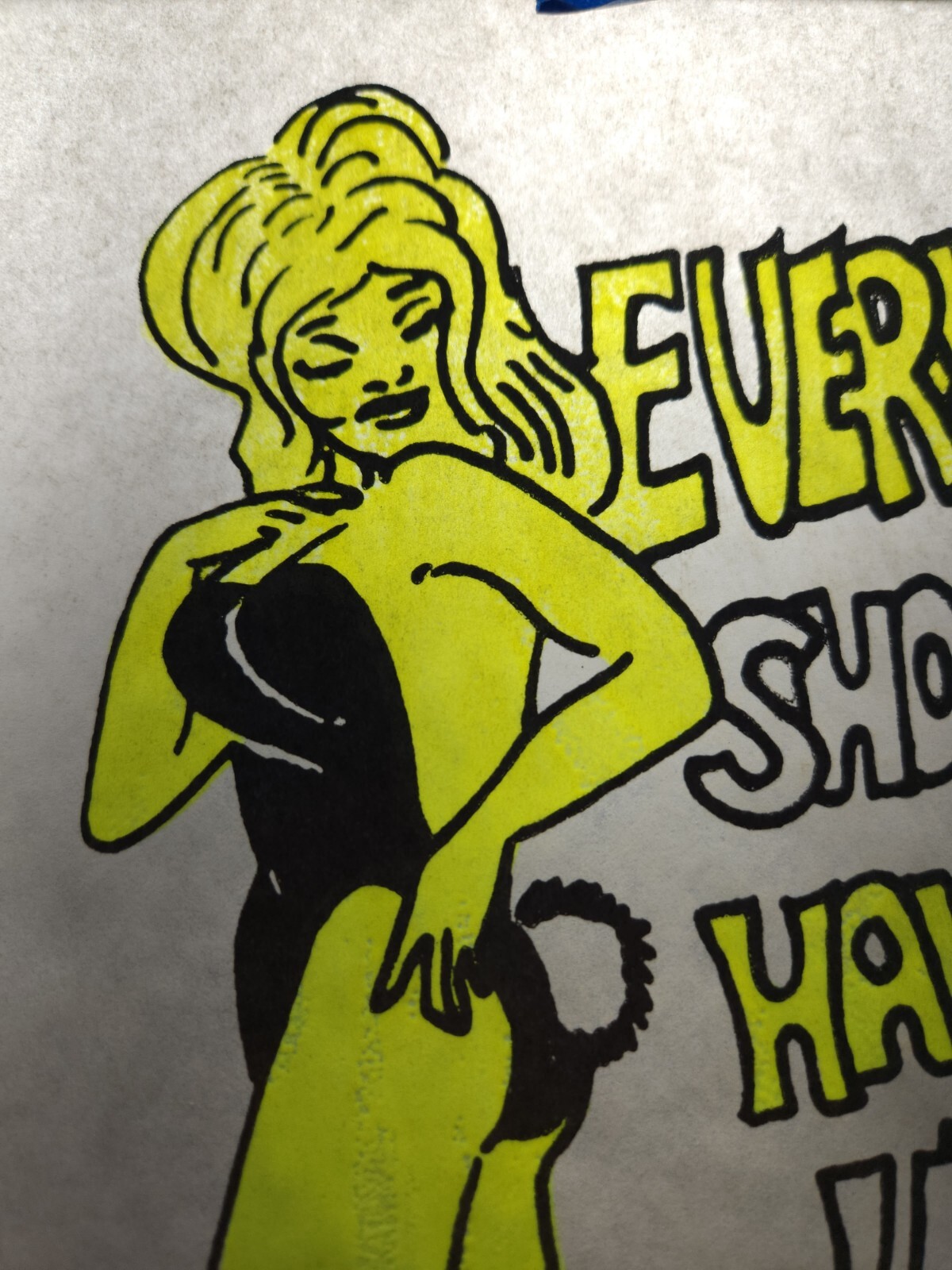 VINTAGE Sexy Girl Fun Heat Transfer Iron On Everyone Should Have A Little Tail