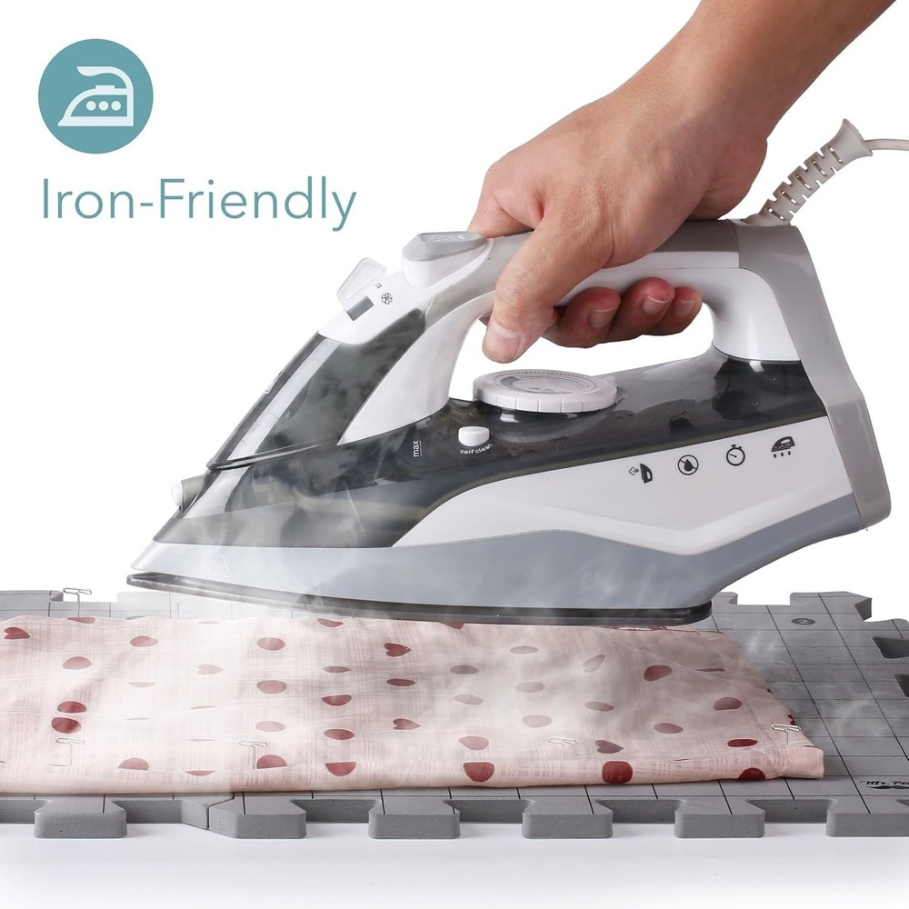 Interlocking Knitting Blocking Mats with Grid Lines and 50 T-Pins for Projects
